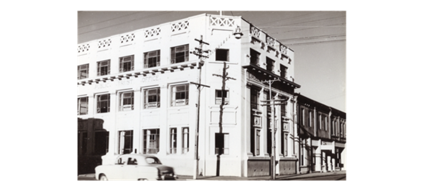 Photo of Public Trust’s Masterton building in the 1950s. Source: Wairarapa Archive.