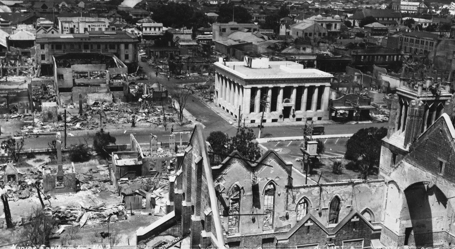 The Napier Public Trust Office building in Tennyson Street was one of the few buildings to survive in Napier after the 1931 earthquake.